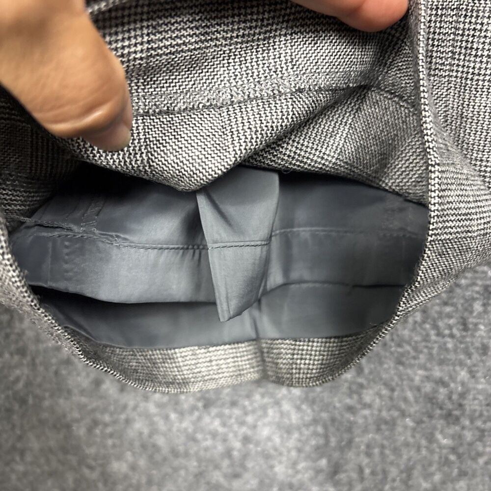 Talbots Dress Pants Womens Size 12 Gray Plaid Wool Lined Career Boardroom - Picture 9 of 12